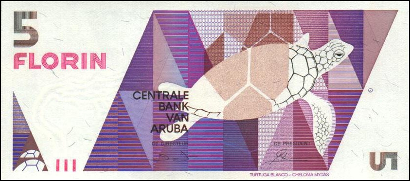 Aruba P.6  5 Florin 1.1.1990