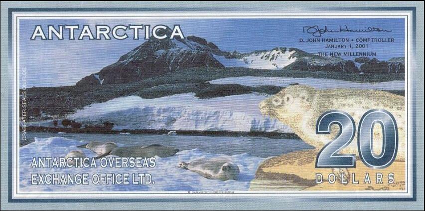 Antarctica January 1 2001 UNC > Amundsen out of print $5
