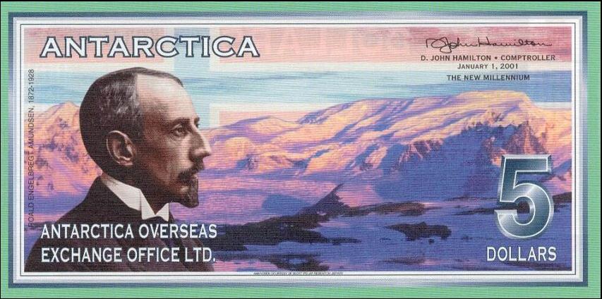 Antarctica January 1 2001 UNC > Amundsen out of print $5