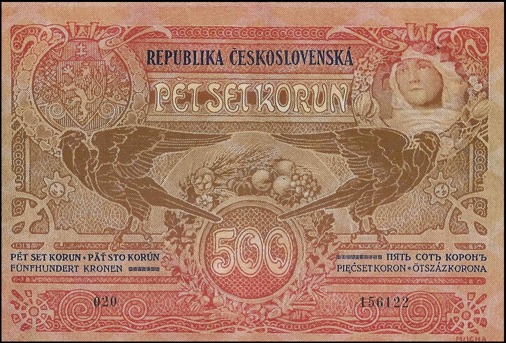 CZECHOSLOVAKIA Paper Money 1919 Issues