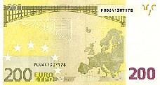 P.6P 200 Euros Back - Netherlands