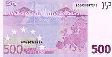 P.7S 500 Euros 2002 Back - Italy