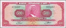 Haiti N.1094U, P.238a  500 Gourdes Sig: U  TYVEK