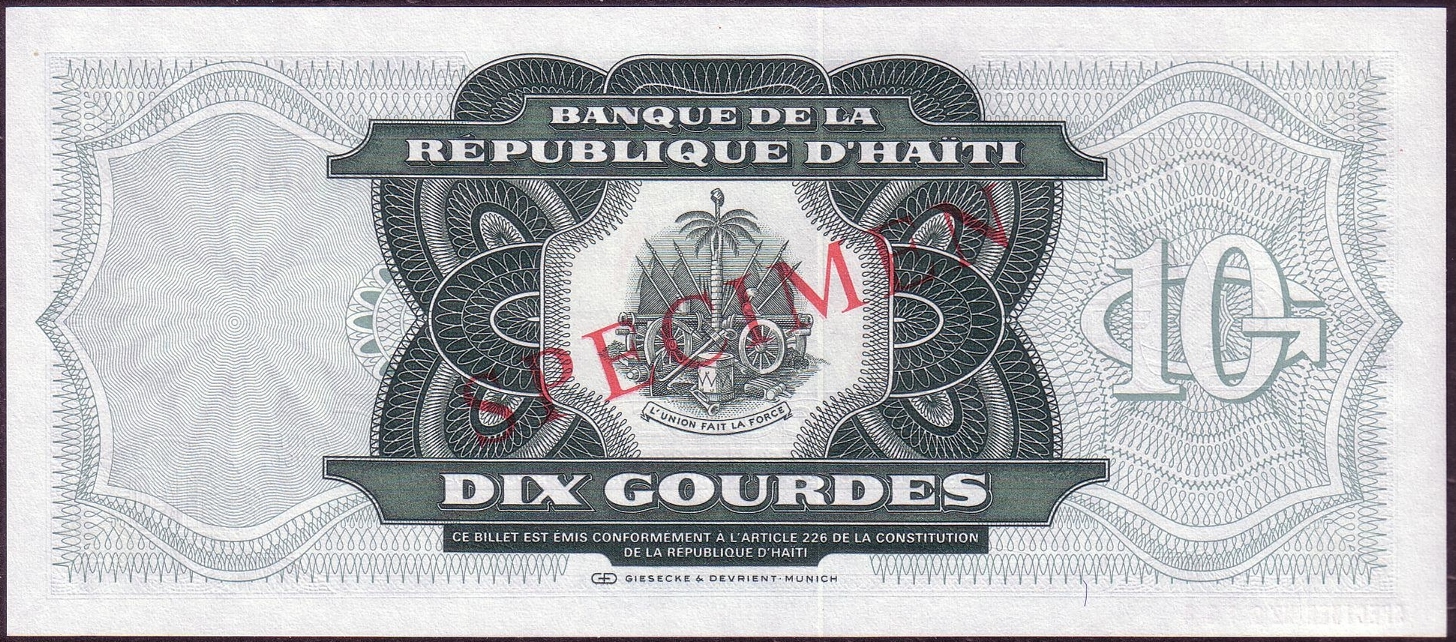 Haiti Paper Money, 1992-1998 Issues, 1 to 500 Gourdes