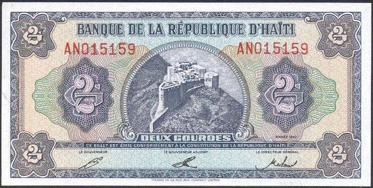 Haiti Paper Money, 1992-1998 Issues, 1 to 500 Gourdes