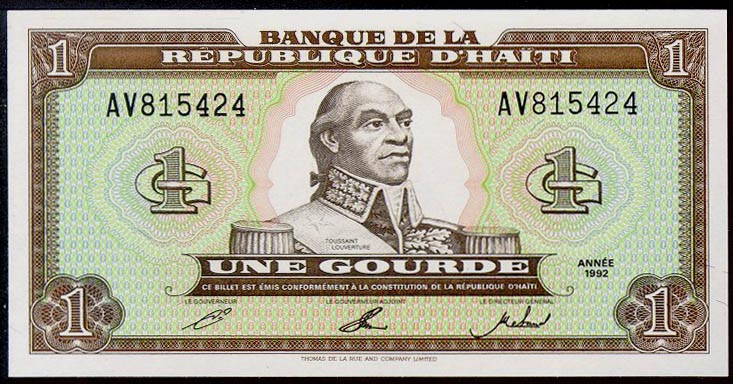 Haiti Paper Money, 1992-1998 Issues, 1 to 500 Gourdes