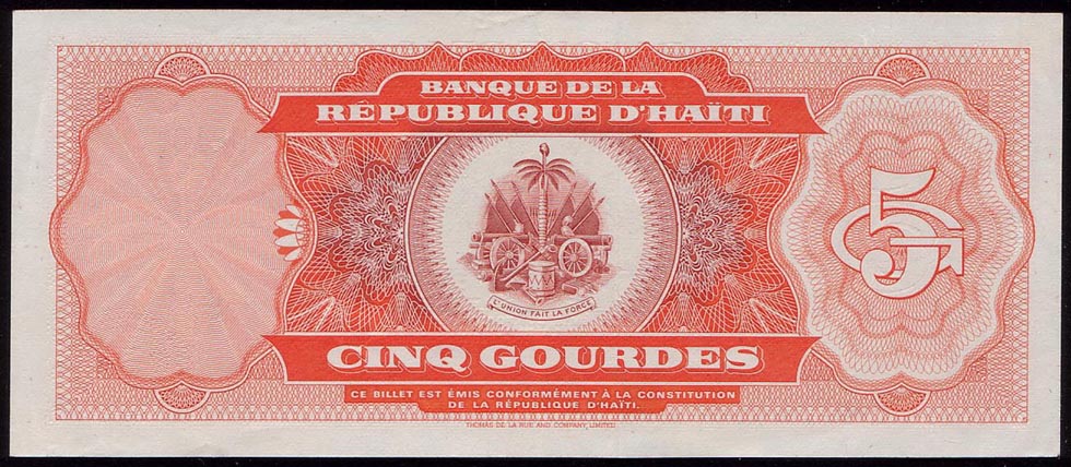 Haiti Paper Money, 1992-1998 Issues, 1 to 500 Gourdes