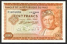 Mali P.7  100 Francs 22.9.1960(1967) Sig.2