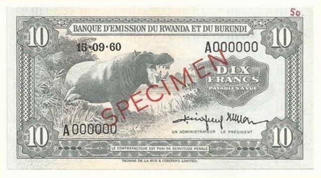RWANDA & BURUNDI Paper Money, 1960-63